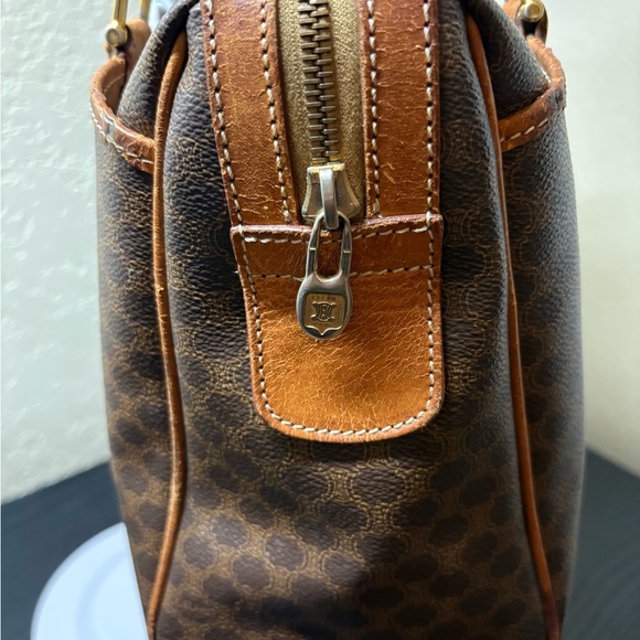 👜 Celine Vintage Macadam Boston Bag – Brown PVC & Leather – Clean Interior - Picture 4 of 4